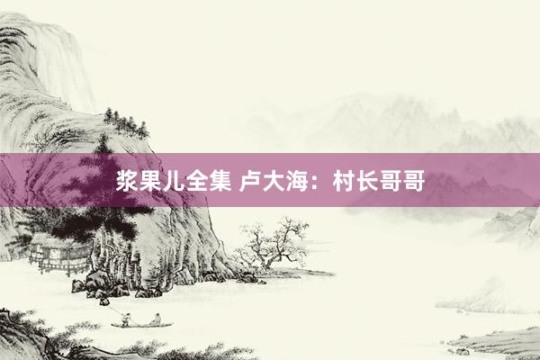 浆果儿全集 卢大海：村长哥哥