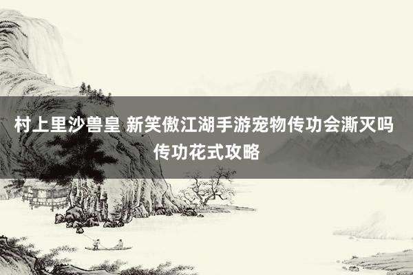 村上里沙兽皇 新笑傲江湖手游宠物传功会澌灭吗 传功花式攻略